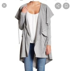 Grey sweatshirt hoodie jacket